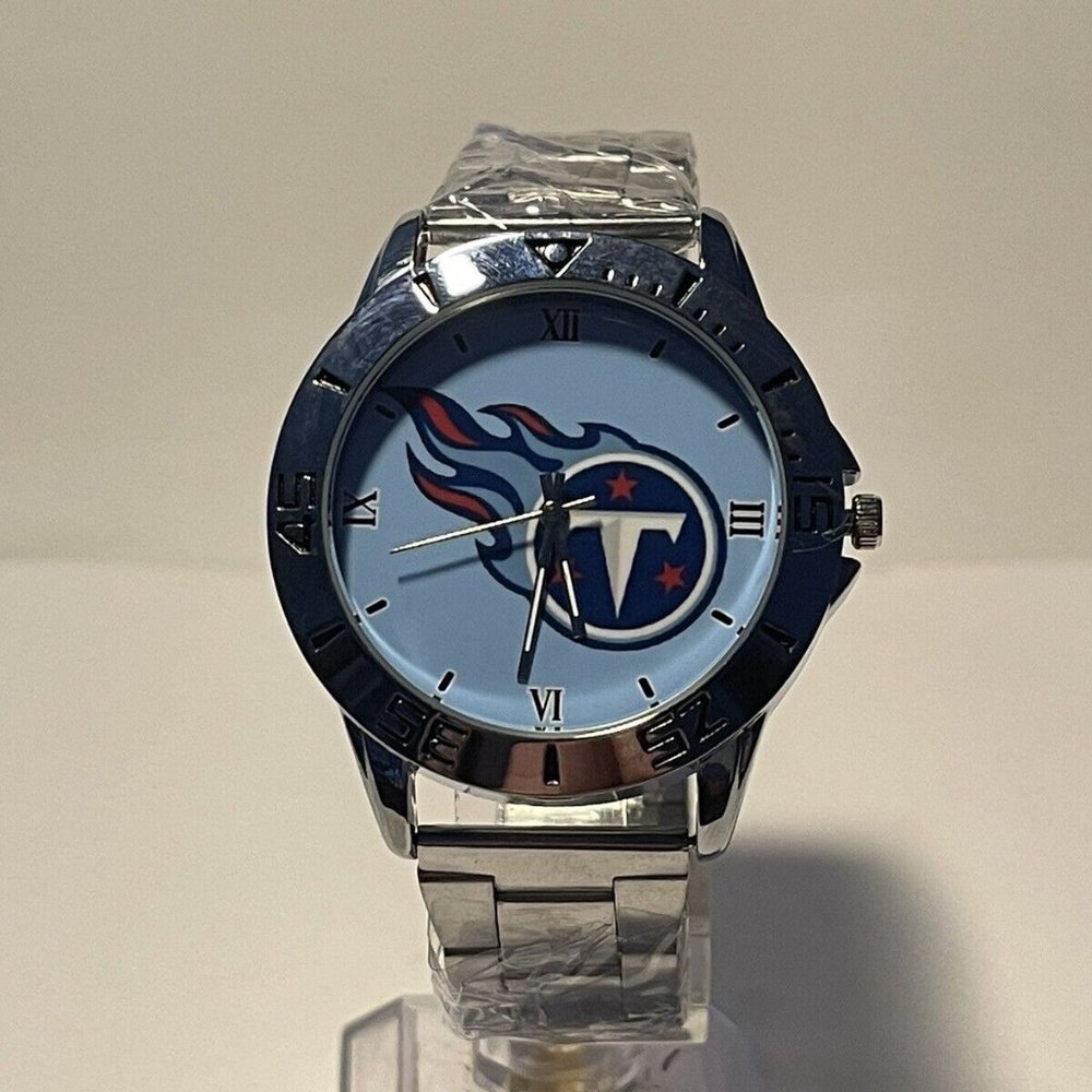 Tennessee Titans NFL Stainless-Steel Men's Watch NEW - needs battery